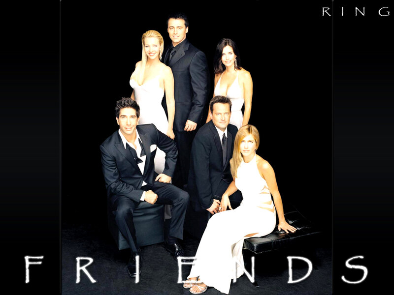 Friends cast in formal wear