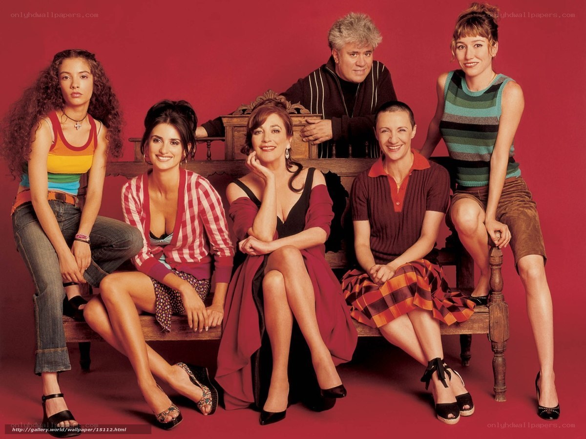 Friends cast on red background