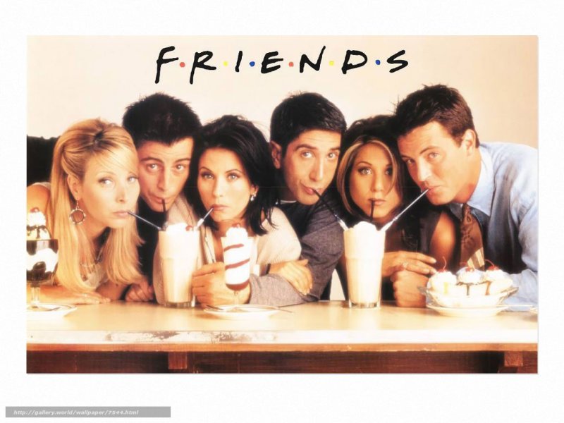 Friends cast with milkshakes