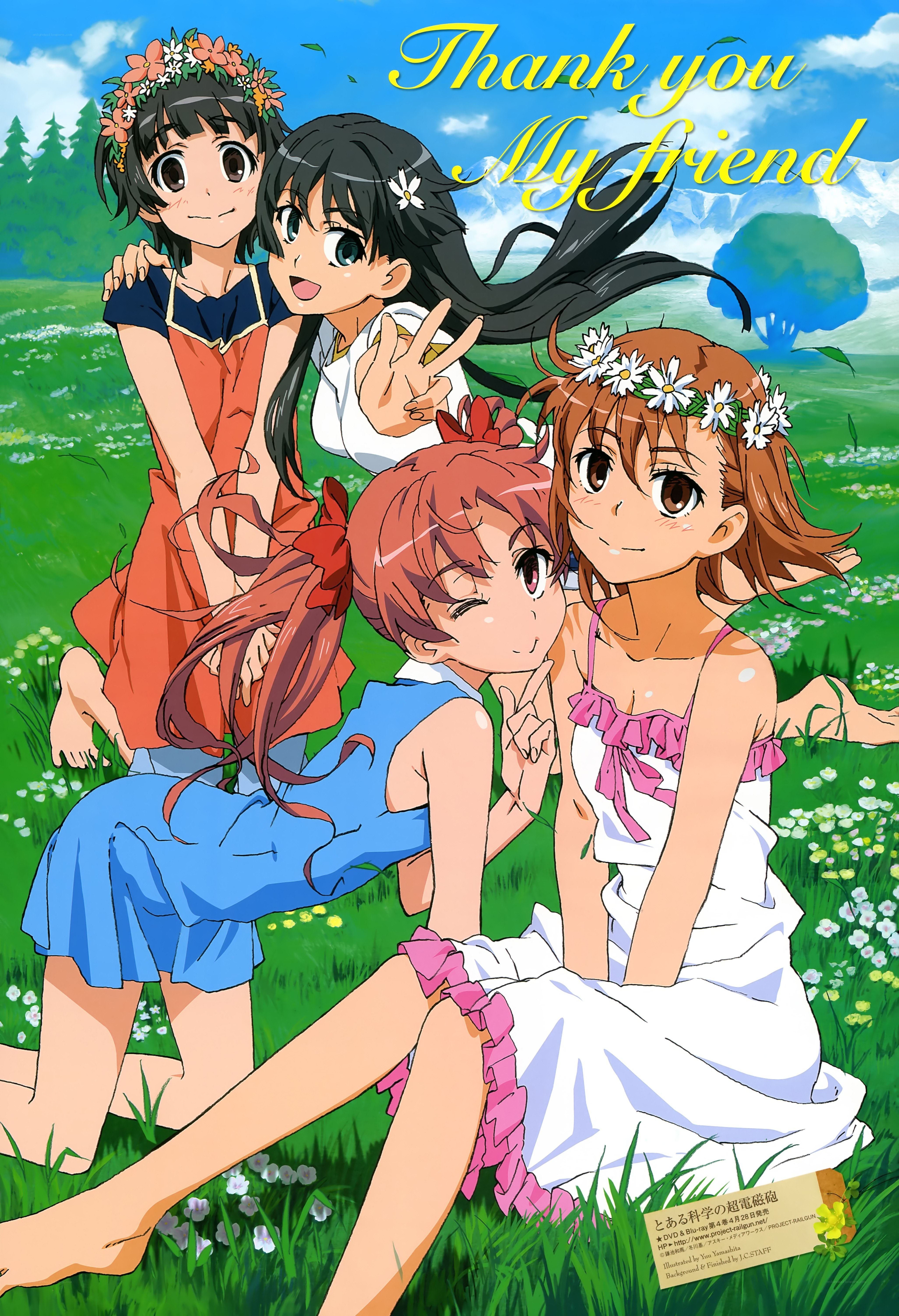 Friends in a field