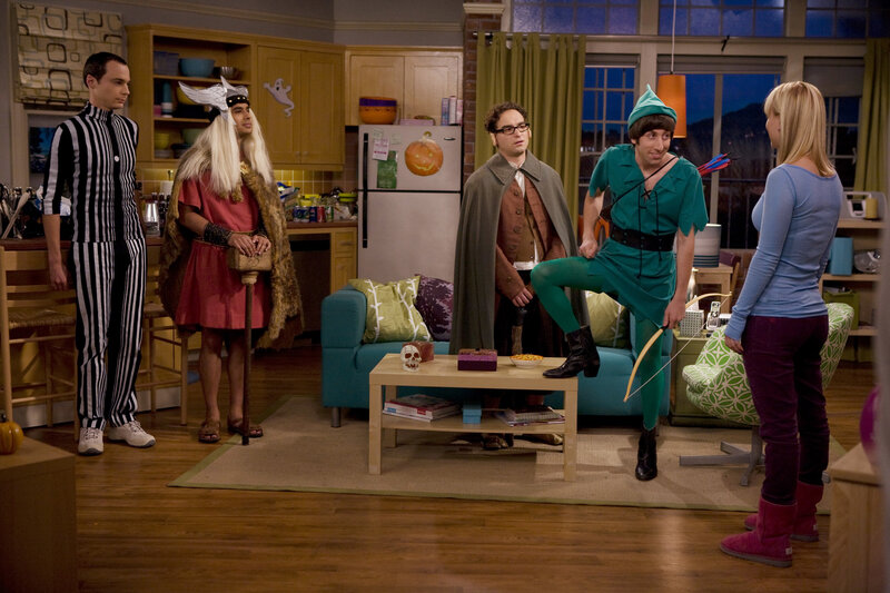 Friends in Halloween costumes