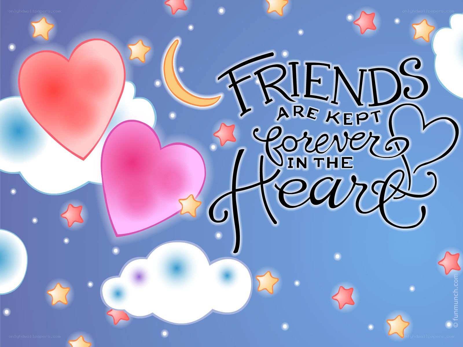 Friends in the heart
