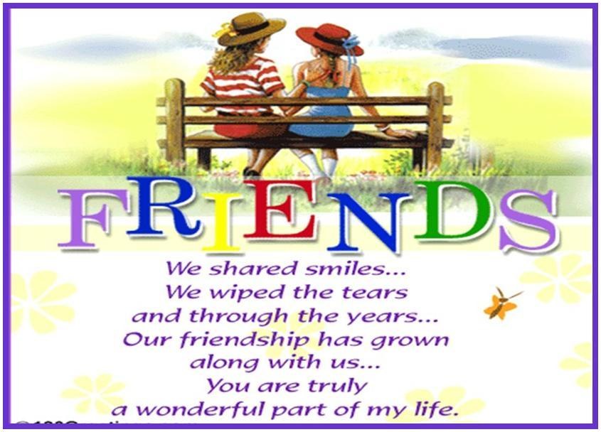 Friends on a bench