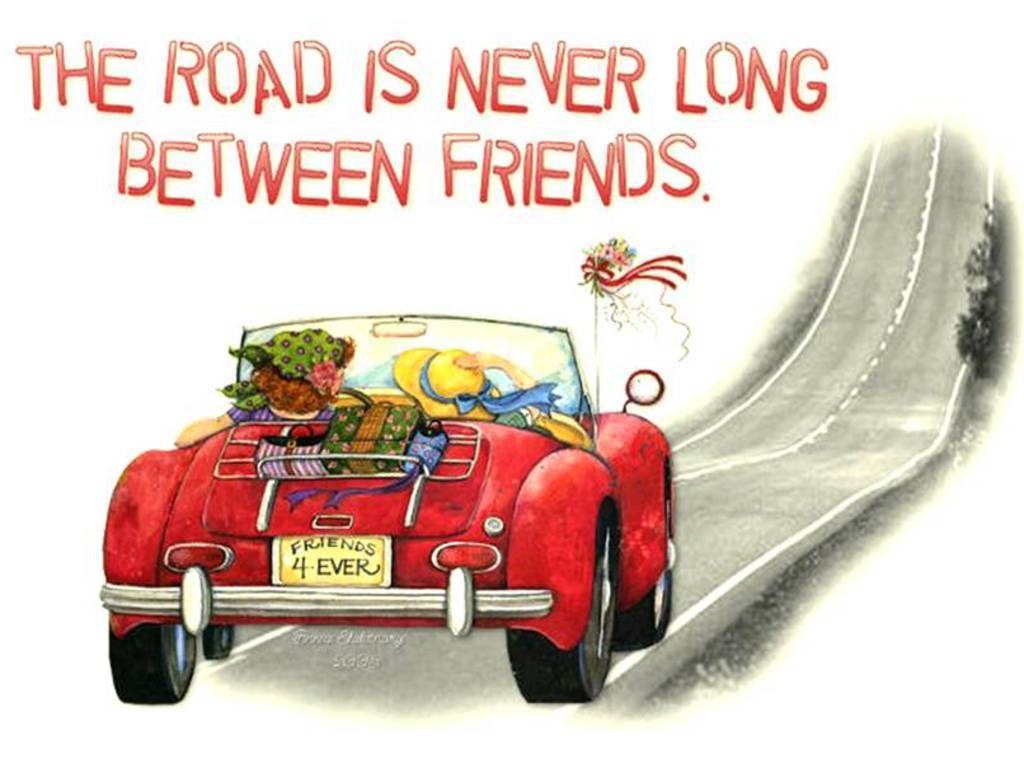 Friends on a road trip