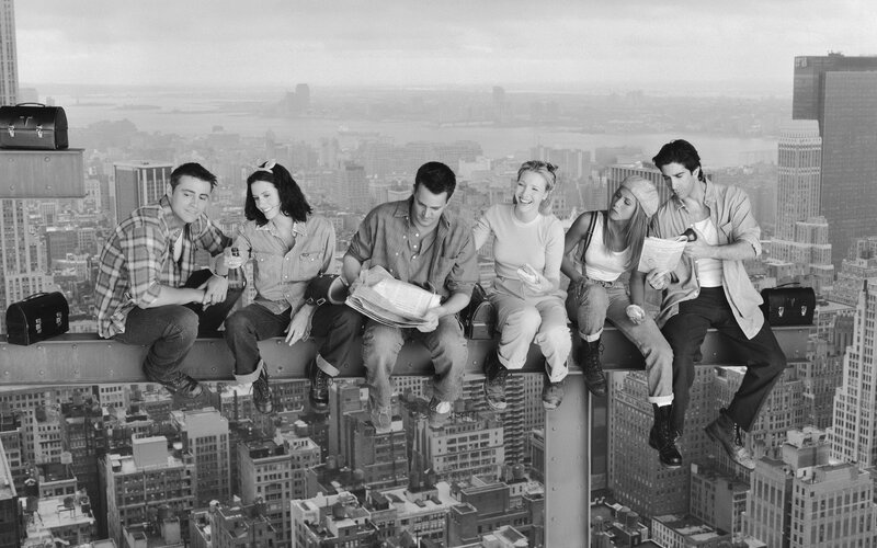 Friends on a skyscraper beam
