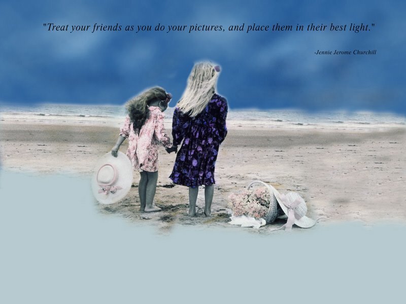 Friends on the beach