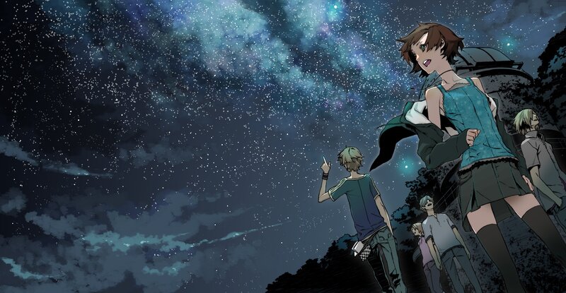 Friends under the starry sky
