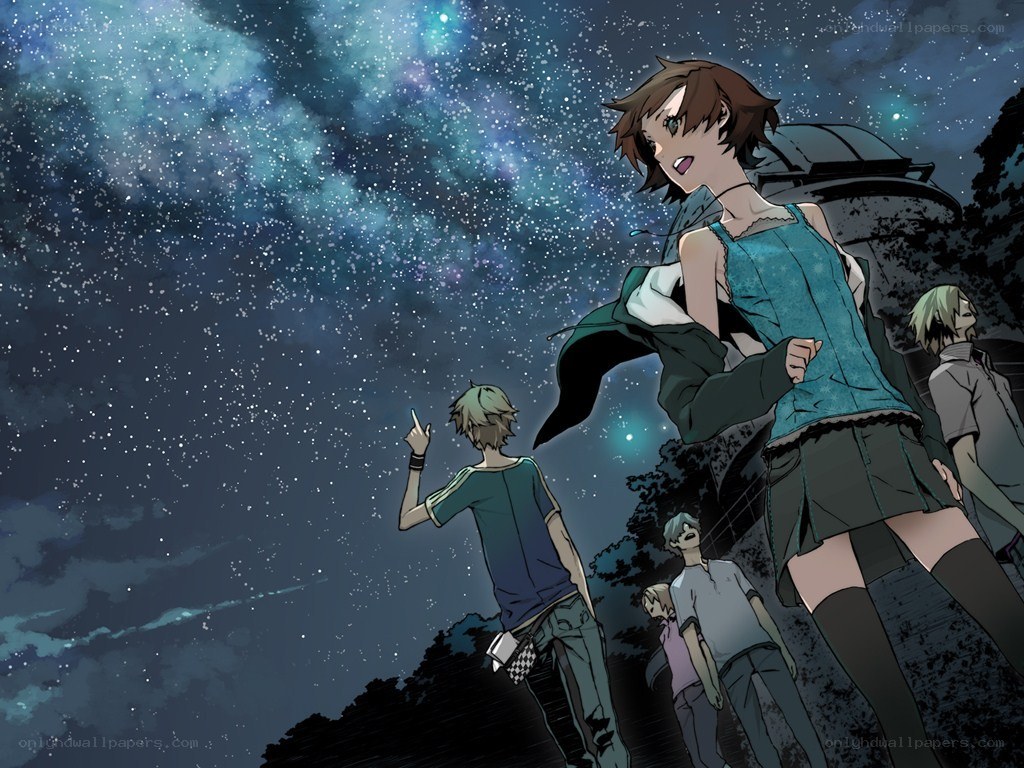 Friends under the starry sky