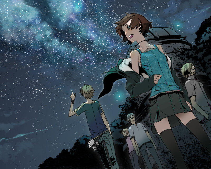 Friends under the starry sky