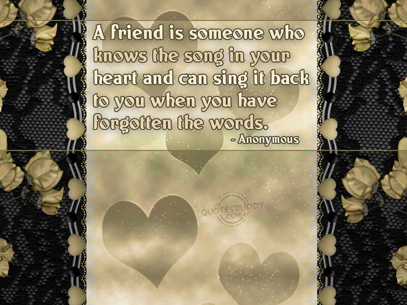 Friendship Quote Card — Beige