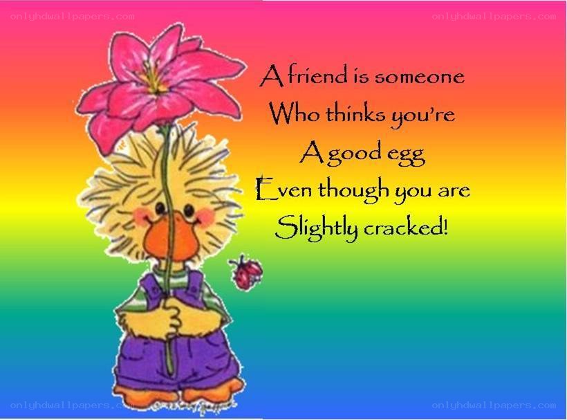 Friendship quote with duck