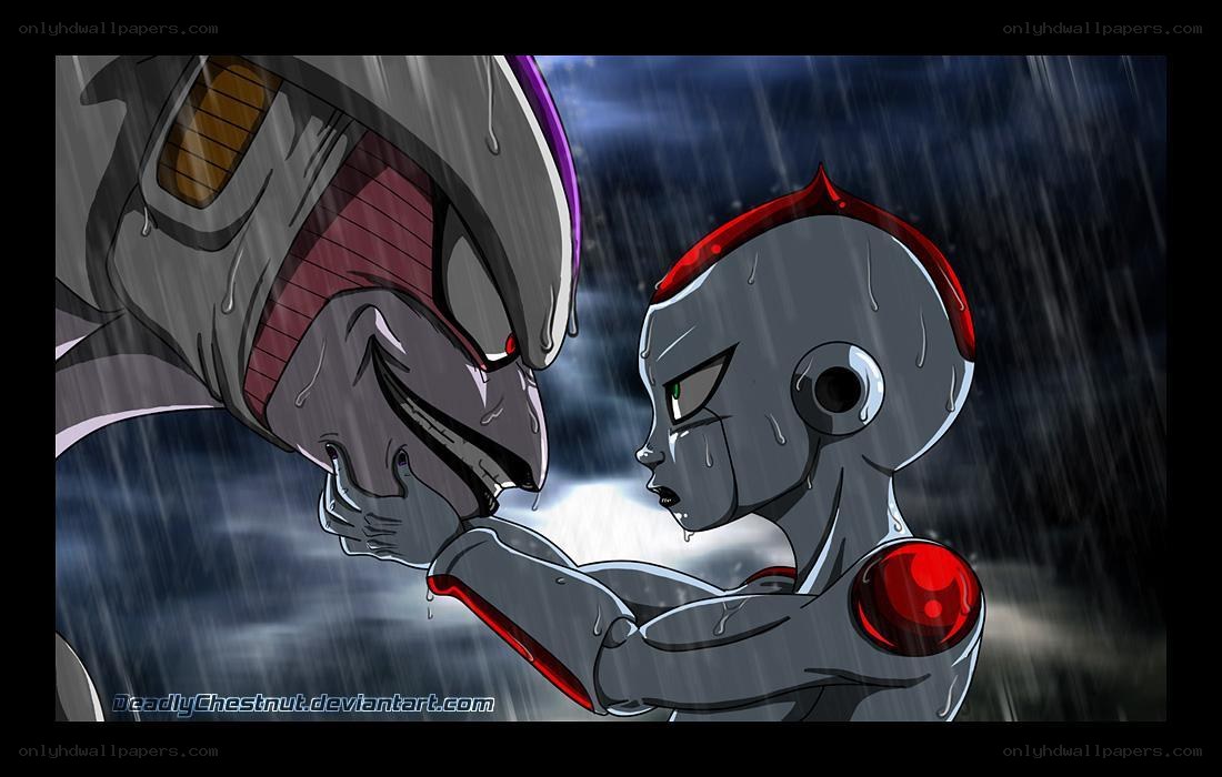 Frieza and a robot in the rain