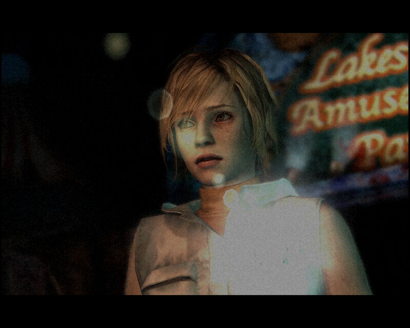 frightened girl in dark scene