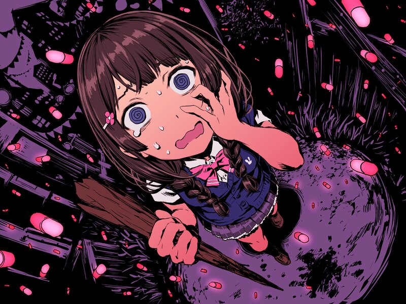 Frightened Girl in Hole