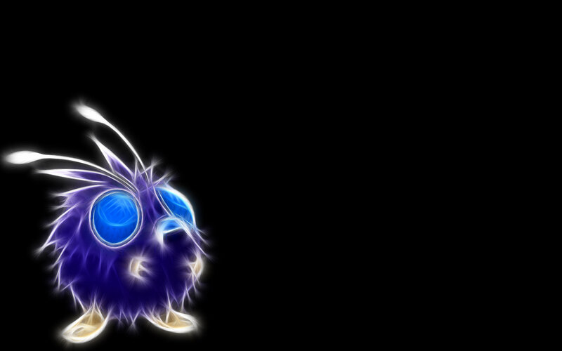 Frilled Pokémon glowing blue