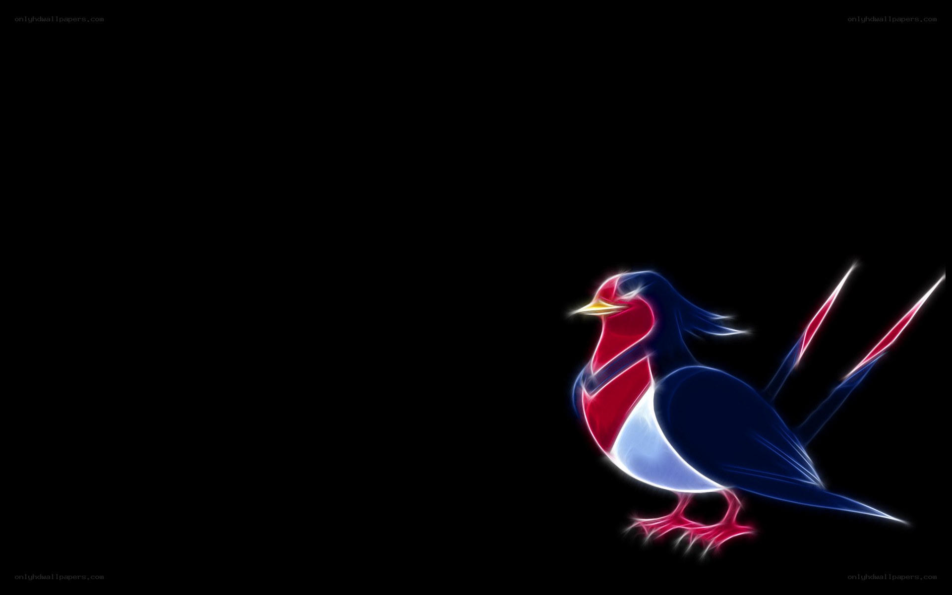 frilled snakebird glowing art