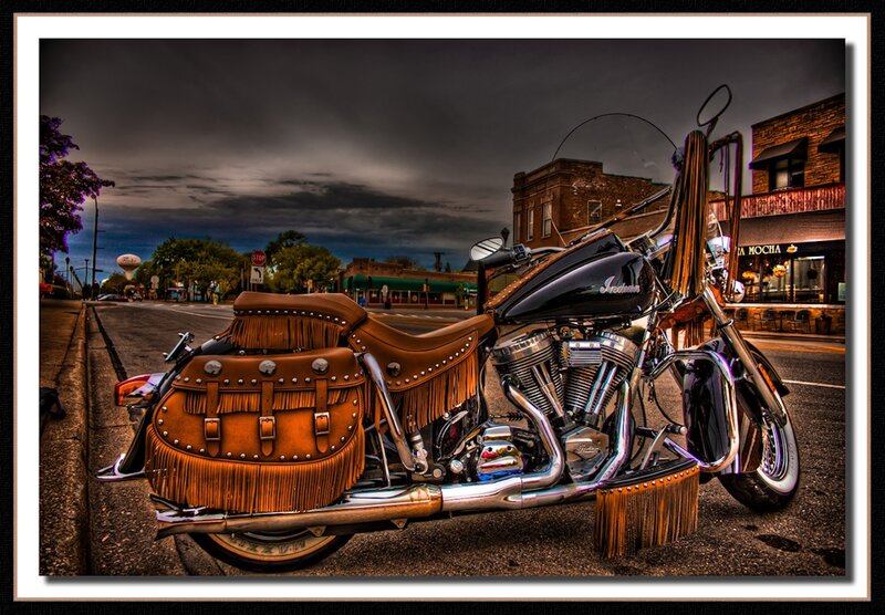 Fringed Motorcycle on Street