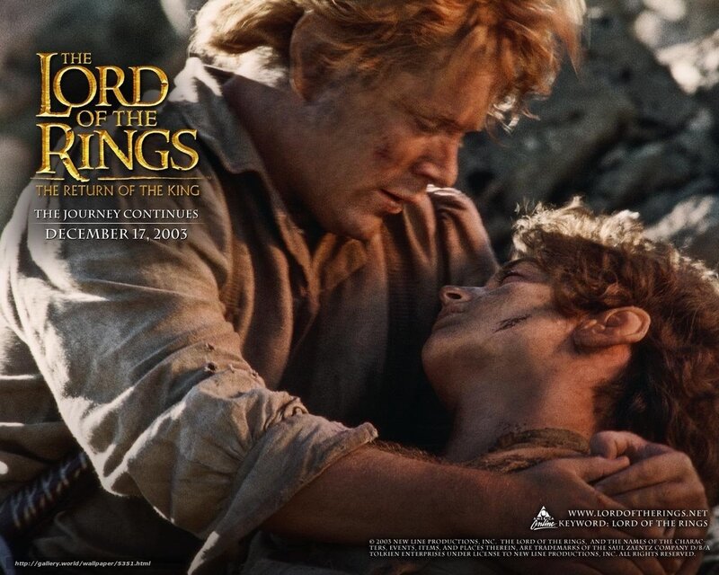 Frodo and Sam in a moment of sorrow