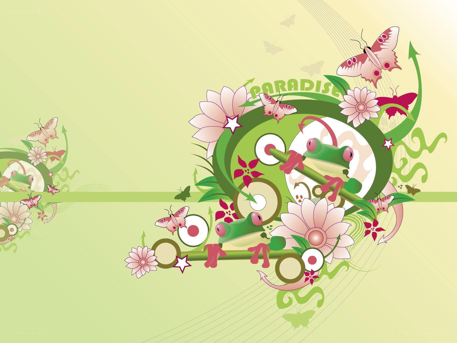 frog and butterfly garden design