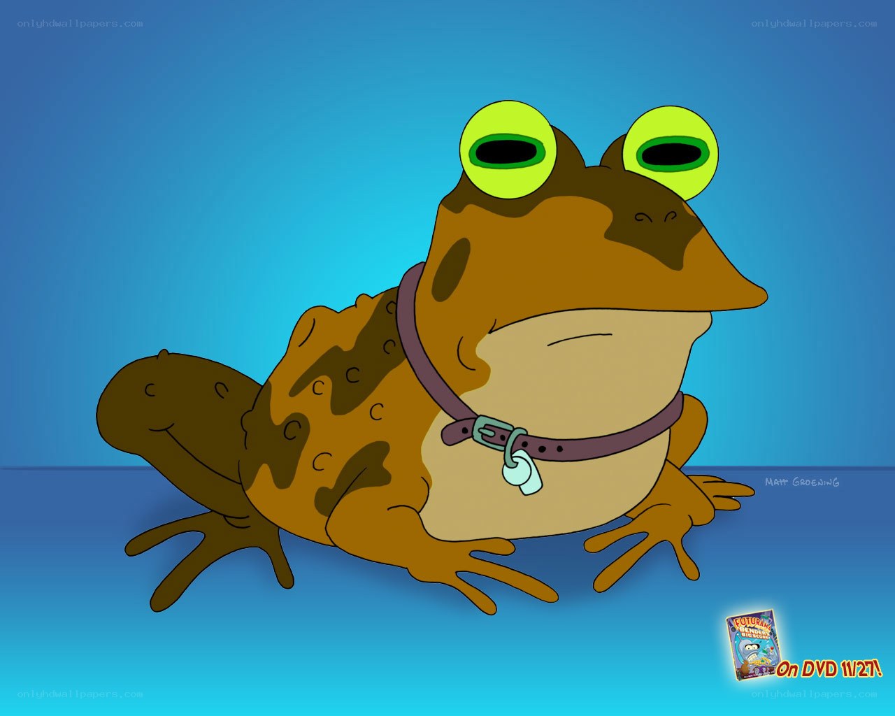 Frog character with collar