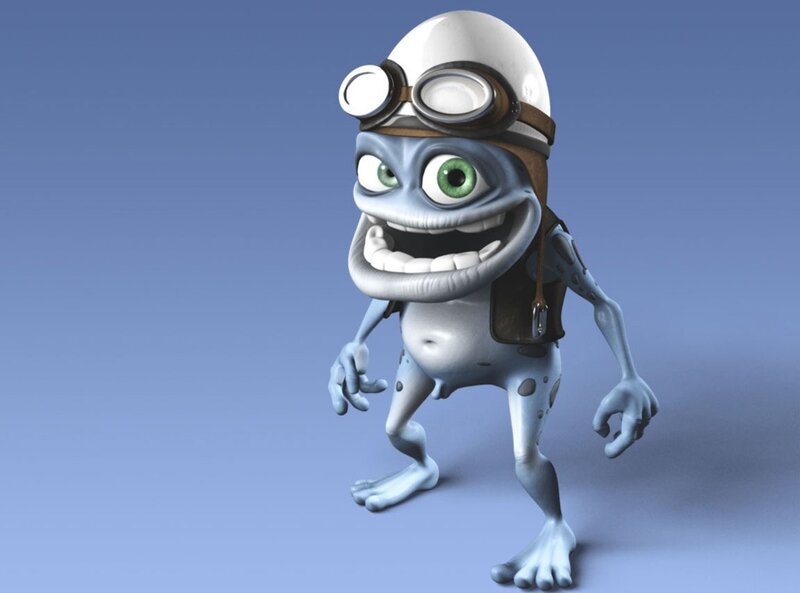 frog character with goggles