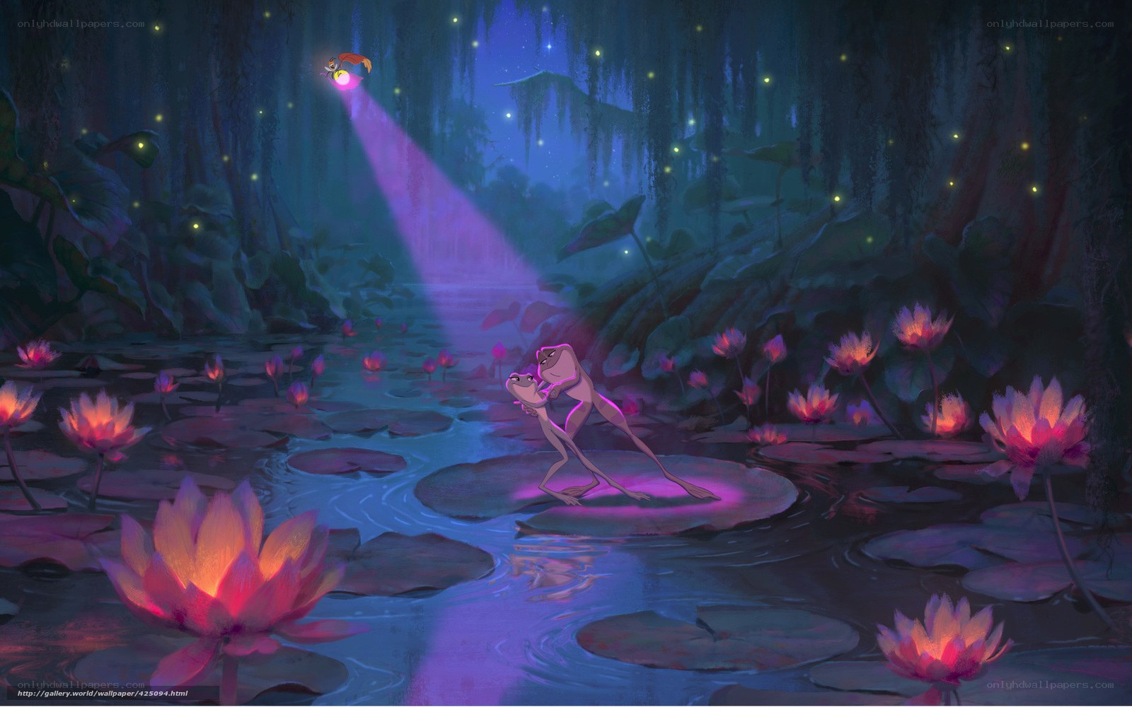 Frog dance in moonlight