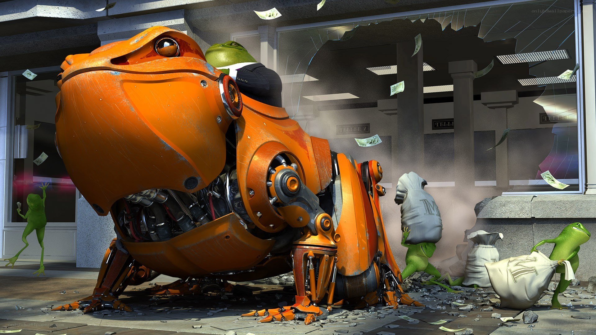 Frog heist with robot