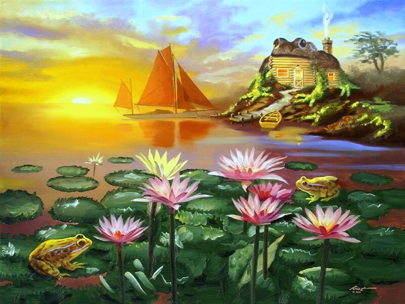Frog House on Island