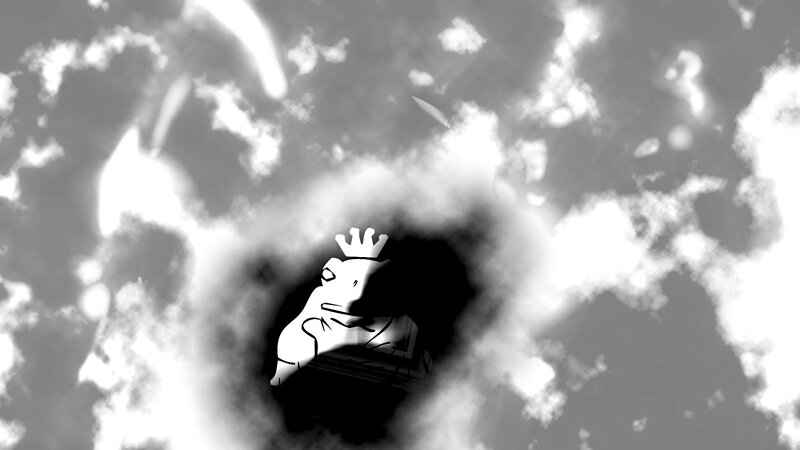 frog king in a storm