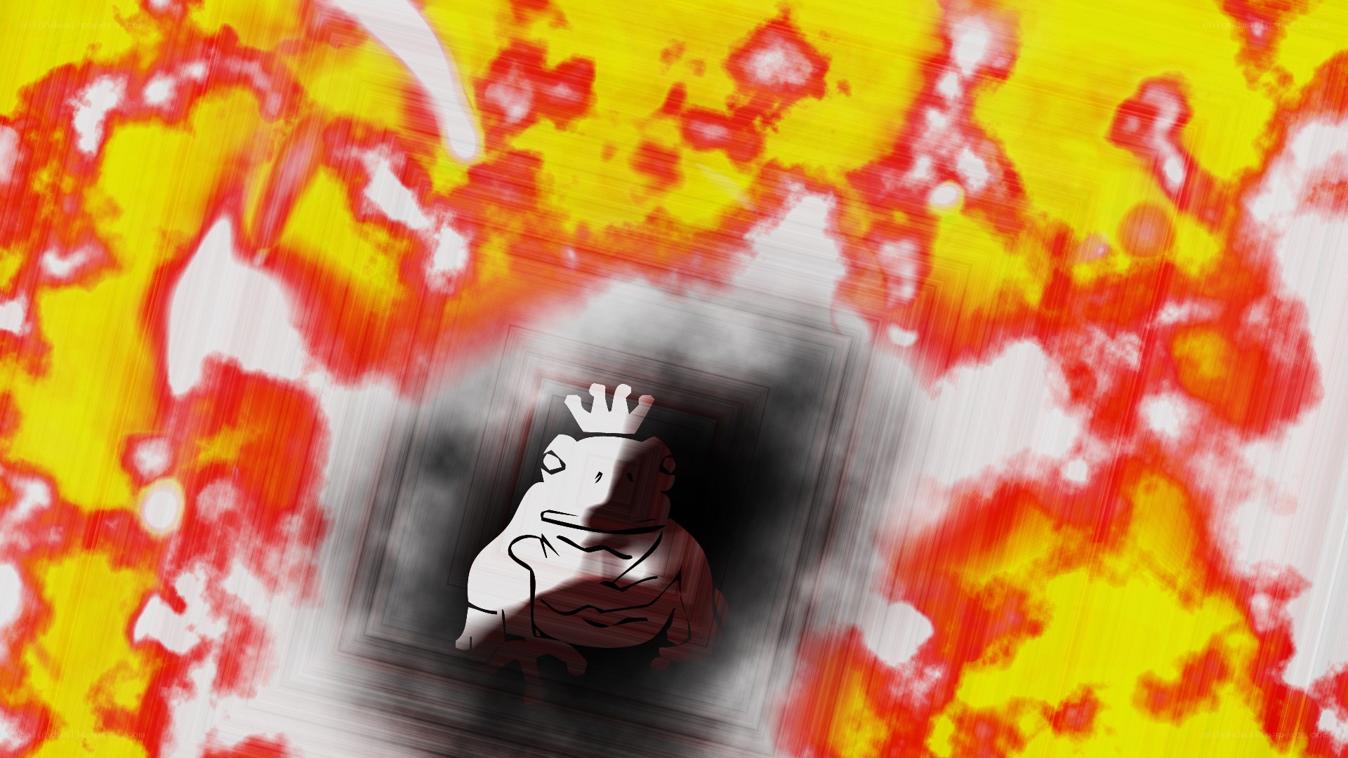 frog king in fiery tunnel