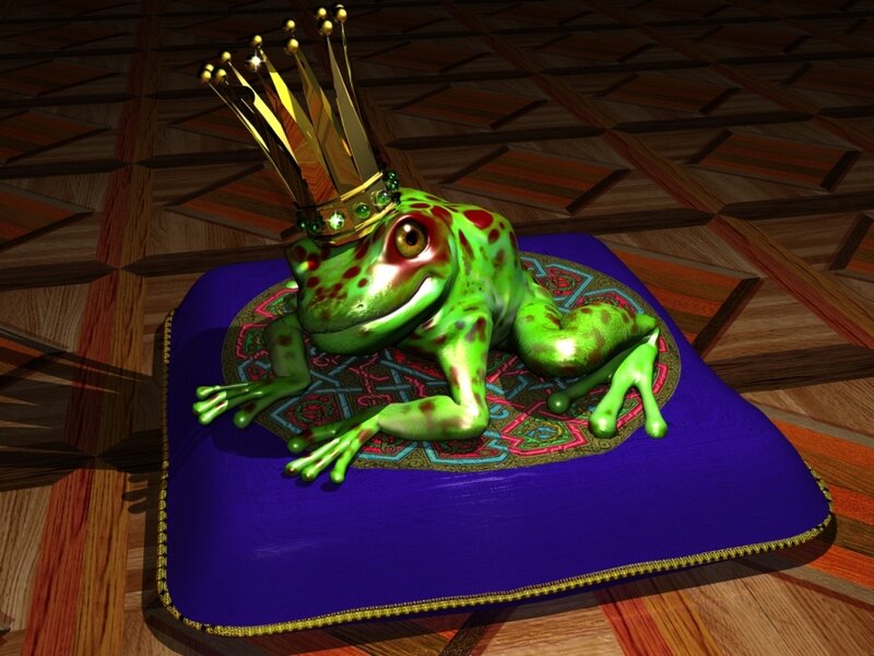 frog king on a pillow
