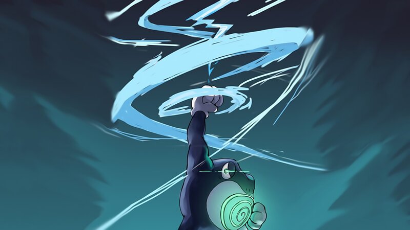 Frog-like Creature — Blue