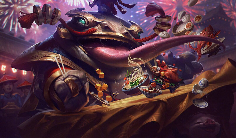 Frog-like Creature Eating Noodles