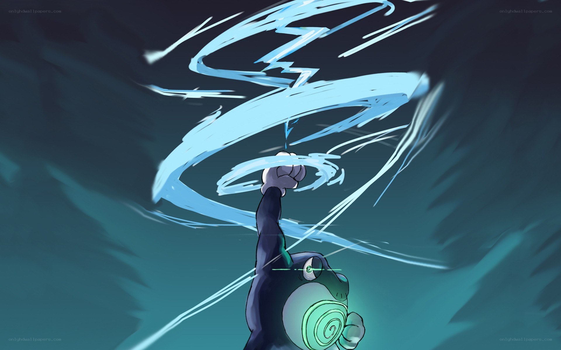 frog-like creature using water attack