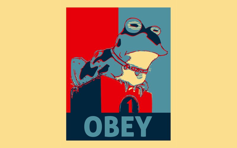 Frog obey poster