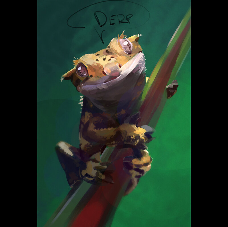 Frog on a Branch — Green