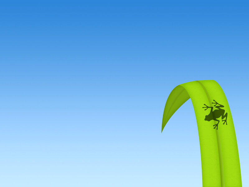 Frog on a Leaf — Blue
