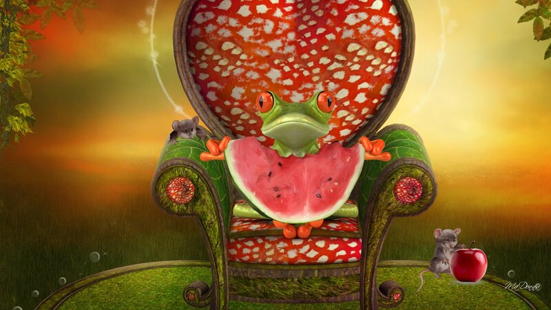 Frog on a Throne