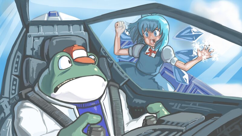 Frog Pilot in Cockpit
