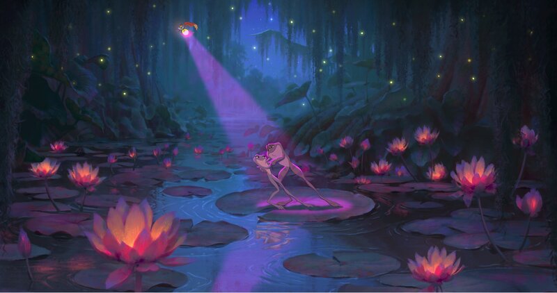 Frog prince dancing on lily pad