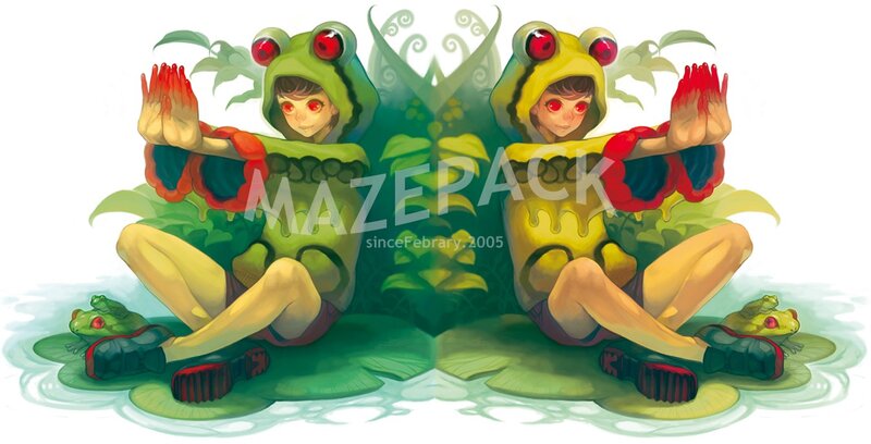 frog-themed character illustration