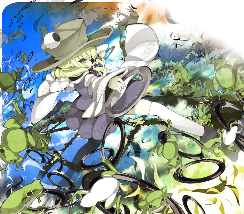 Frog witch in a magical storm