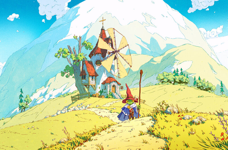 Frog Wizard on a Hill