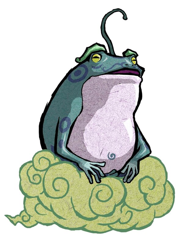 frogs on a cloud