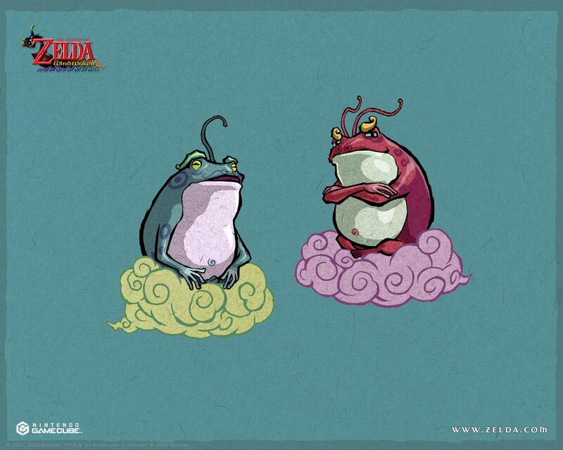 Frogs on clouds from Zelda
