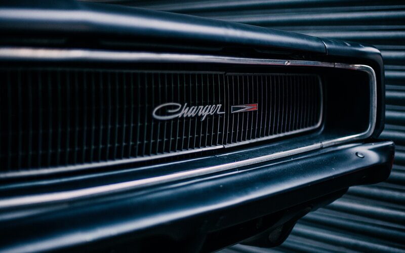 Front Grille of a Car — Black, Dramatic