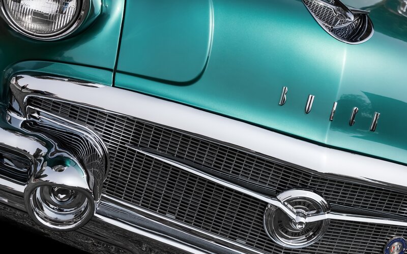 Front Grille of a Classic Car
