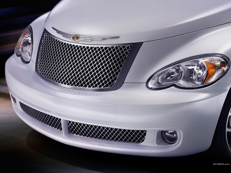 front of a silver car