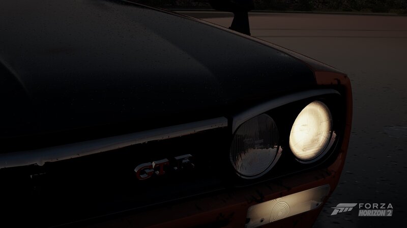 Front of Black Car — Dark