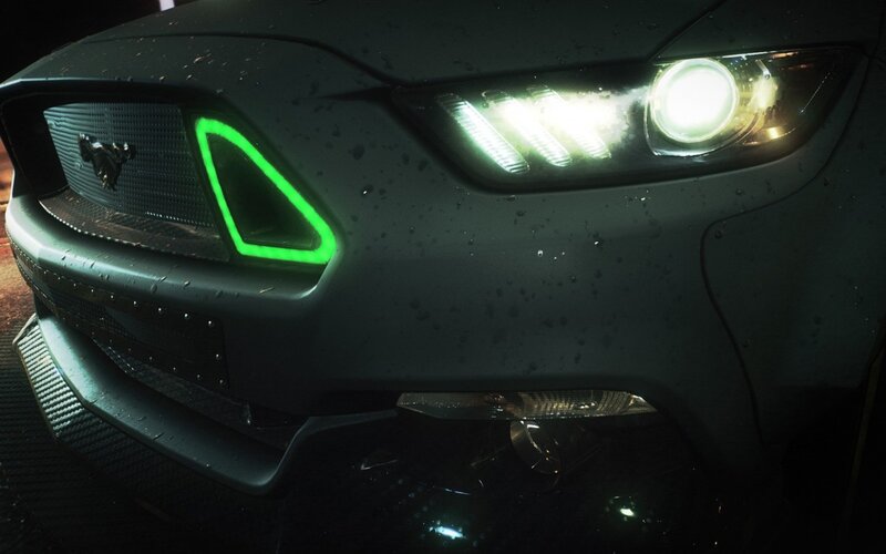 Front of Black Car — Dramatic, Night, Photograph